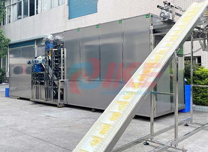 Máquina de secado de alimentos con cinta transportadora de línea de montaje para frijoles, gránulos de patata